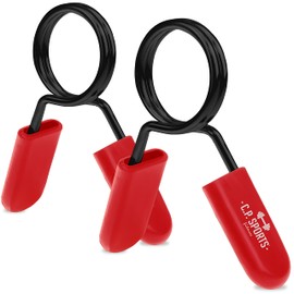 C.P. Sports Spring Clasps Spring Lock Barbell Clasps Couples | Robust Steel | 25 mm, 28 mm, 30 mm Dumbbell Training, Strength Training, Weightlifting, Bodybuilding, Fitness (25 mm, Red)