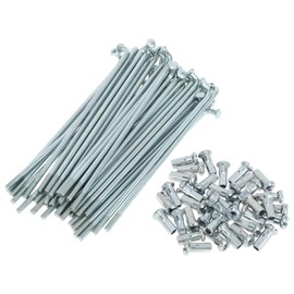 RATCHROLL 1 Set Universal Bicycle Spokes 12G 94mm Length Bike Wheel Spokes Nipple Silver Tone Carbon Steel Galvanized