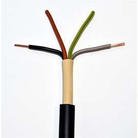 NYY-J Underground Cable 4 x 10 mm² Black 4 x 10 mm² High Power Cable Energy Cable – Ordered Quantity Corresponds to the Supplied Length