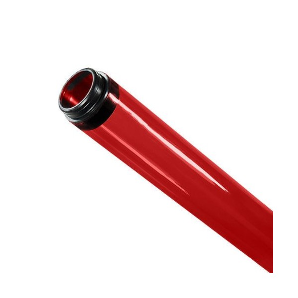 American Made Plastics 4 ft F32T8 Red Fluorescent Tube Guard with End Caps, Polycarbonate Protective Lamp Sleeve