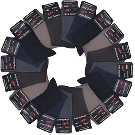 10 Pairs of Plain Coloured Men's or Women's Socks without Rubber, Hand-Linked Sizes 35 to 50 Available, Dark Mix