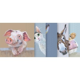 VBS Napkin Set Funny Animal Band 33 x 33 cm, 20 Pieces, 5 Designs, Printed on One Side, for Decoupage Technique and Decoration, Made of Paper, Can be Used All Year Round