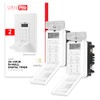 UltraPro 24-Hour Digital In-Wall Timer 2 Pack, 4 Programmable, Override Button, Door Cover, Presets/Countdown, Ideal for Indoor, Lamps, LED, Seasonal Lighting, 47941 , White