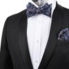 Alizeal Mens Self Tied Floral Classic Bow Tie and Pocket