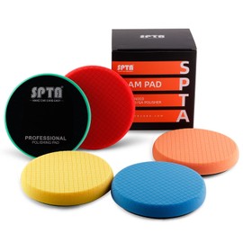 Buffing Polishing Pads, SPTA 5Pcs 7.5 Inch Face for 7 Inch 180mm Backing Plate Mix Cutting Force Buffing Pads Cutting Polishing Pad Kit for Car Buffer Polisher Compounding,Polishing, Waxing-SPTA0010