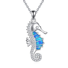 ONEFINITY Seahorse Necklace For Women 925 Sterling Silver Seahorse Pendant Ocean Necklace Seahorse Jewellery Gifts