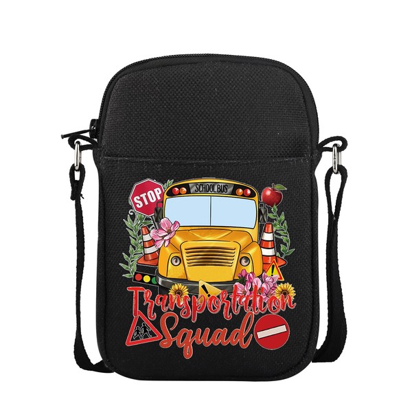 CMNIM Transportation Squad Gift Scho-l Bus Driver Mini Crossbody Wallet