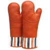 RED LMLDETA Heat Resistant 550 Degree Oven mitt, Silicone Oven