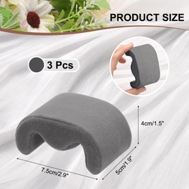 HARFINGTON 3pcs Watch Case Pillow, M-Shaped Watch Pillow Inserts Velvet Watch Cushion Replacement Bracelet Pillow for Wristwatch Jewelry Display Gift Box, Gray