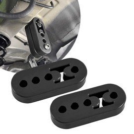 2 PCS Car Muffler Exhaust Hanger, 0.47"/12mm Hole Diameter Heavy Duty Insulated Rubber Exhaust Bracket, Adjustable Exhaust System Muffler Bracket Mount, Universal Automotive Accessories (Black)