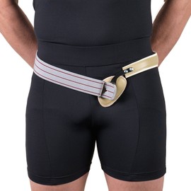 Truform-OTC Elastic Hernia Truss, Single Spring, Professional Medical Style, Hernia Support Brace, Left Side, 40 inch Hip