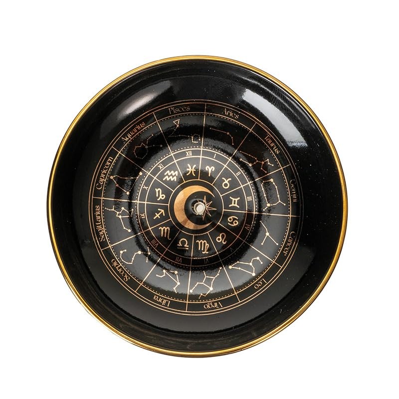 Pacific Giftware Astrology Wheel Incense Holder Ceramic Zodiac Constellation Design