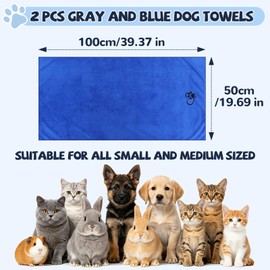 GSrenyu Dog Towel for Drying Absorbent Microfiber Pet Towel 100 * 50 CM