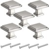 FOCCTS 5 Pack Cabinet Knobs Brushed Nickel, Kitchen Cabinet Hardware