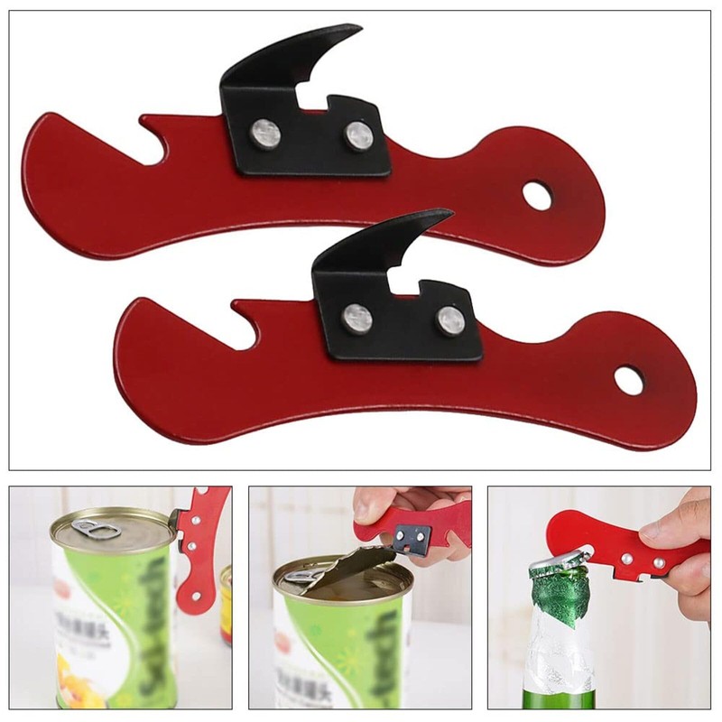2 Pcs Bottle Opener Durable Multi Purpose Can Opener Multi-Function