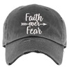 Faith over Fear Hat | Distressed Baseball Cap or Ponytail
