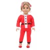 Justaskjoyce Holiday Pajama's, Red & White with Belt, Holiday Santa,