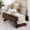 yuboo Boho Table Runner Short, Fall Beige Macrame Coffee Table