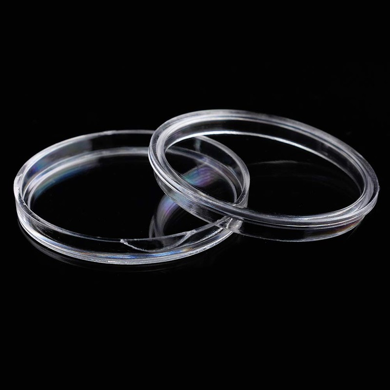 100Pcs 30mm Clear Coin Capsules Case Coins Holders Specie Organizer