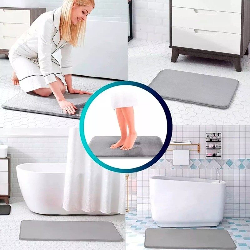 Bluelander Tapete Baño Antideslizante Alfombra Absorbente Memory Foam