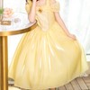 Princess Dress Girls, Yellow Princess Costume Girl with Crown, Wand