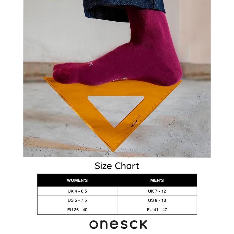 ONESCK Super Soft Cotton Dress Socks Vibrant Plain Colours for