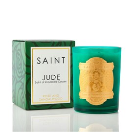 SAINT Saint Jude Scented Candle with Prayer, Prayer Coin, and Holy Oil, Saint of Impossible Causes, Soy Coconut Aromatherapy Candle with 80 Hour Burn Time, Special Edition