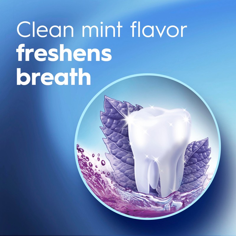 Crest Mouthwash/Mouth Rinse, 3D White Brilliance Whitening, Alcohol Free, Clean
