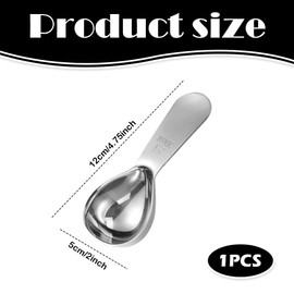 Stainless Steel Coffee Scoop, Coffee Measuring Spoon, Ground Coffee & Bean Scoop, Tablespoon Coffee Spoon for Precise Coffee Measurements