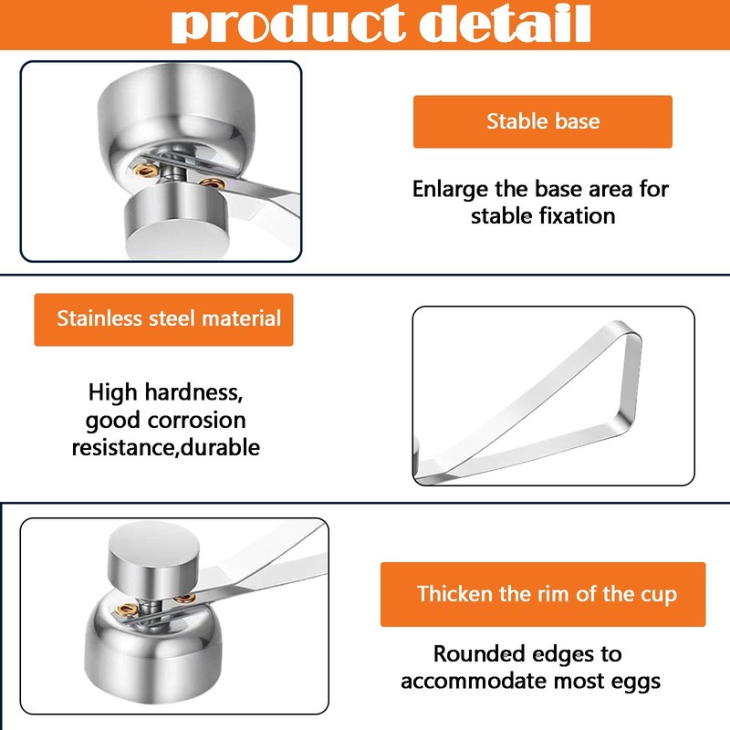 9 Pcs Cute and Funny Egg Cups Set, Boiled Egg