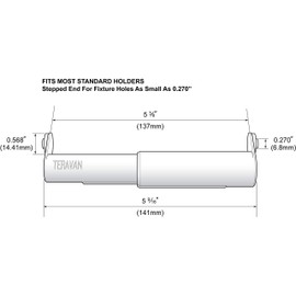 Teravan Standard Toilet Paper Holder Extender for Extra-Large Rolls – Perfect for Double, Triple Rolls in Regular or Ceramic Bathroom Wall Holders, White, 1 Unit
