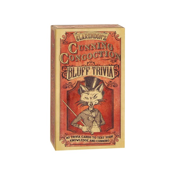 Front Porch Classics Claredon's Cunning Concoction Vintage Bluffing Trivia Card Game for 2 or More Players, Ages 10 and Up (53514)