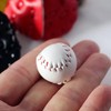 3Pcs/Set Khaki Dollhouse Baseball, 1/12 Scale Miniature Accessories, Wood Miniature