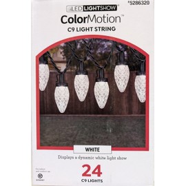Generic Gemmy Lightshow 24-Count 23-ft 'Color Motion' White LED Plug-in Christmas String Lights