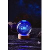 3D Solar System Crystal Ball Lamp,3.15 Inch K9 Crystal Ball