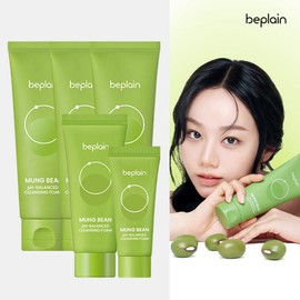 Biflane 비플레인 녹두 약산성 클렌징폼 80mlx3개+40ml+20ml 총 300ml Biflane Mung Bean Mild Acidic Cleansing Foam 80ml x 3 + 40ml + 20ml Total 300ml