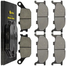 Caltric Front Rear Brake Pads for Yamaha FZ6R 2011-2017 Front Rear Pads