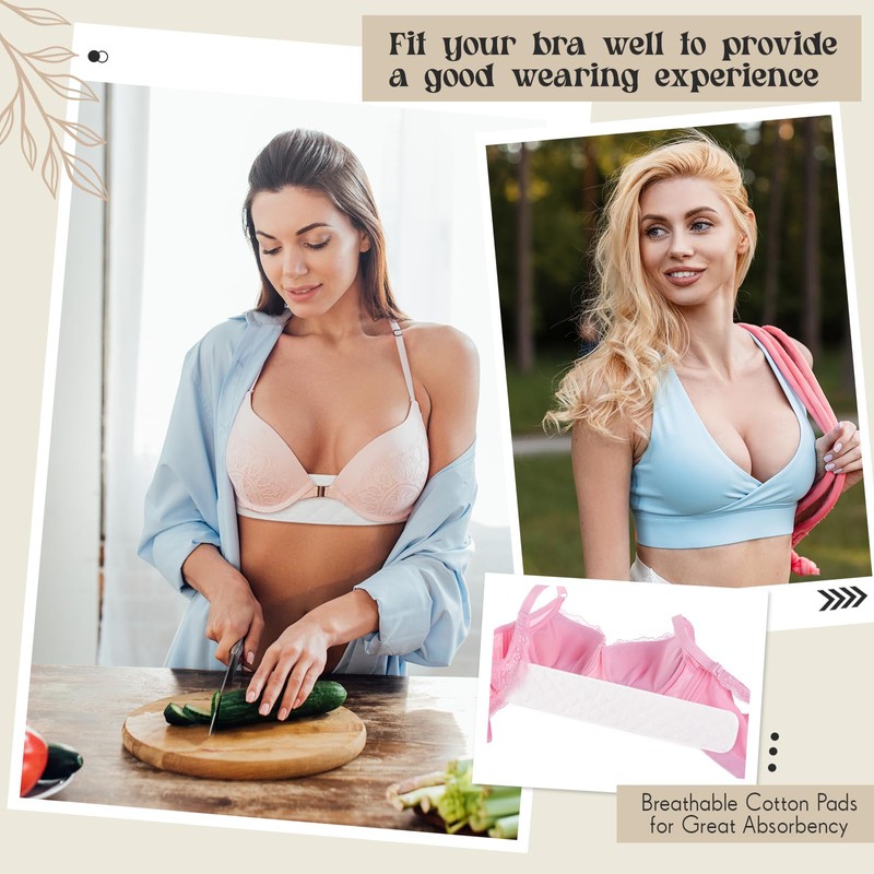 Toulite 6 Pcs Cotton Bra Liners Rectangle Under Bra Pads