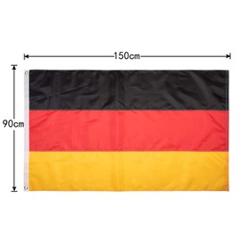 Lixure Germany Flag / 120 x 180 cm Double-Sided Flag Polyester Digital Print Vivid Colour Fade Resistant Double Stitched with Brass Eyelets for Garden Indoor Outdoor Use