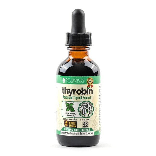 Thyrobin - Advanced Thyroid Support Supplement - Liquid Delivery for Better Absorption - Iodine, Stinging Nettle, Kelp, Astragalus, Ashwagandha & More!