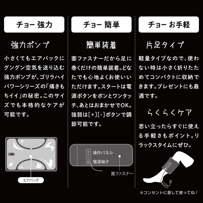 Doshisha Super Gorilla Calf Care, Single Foot Type, High Power,