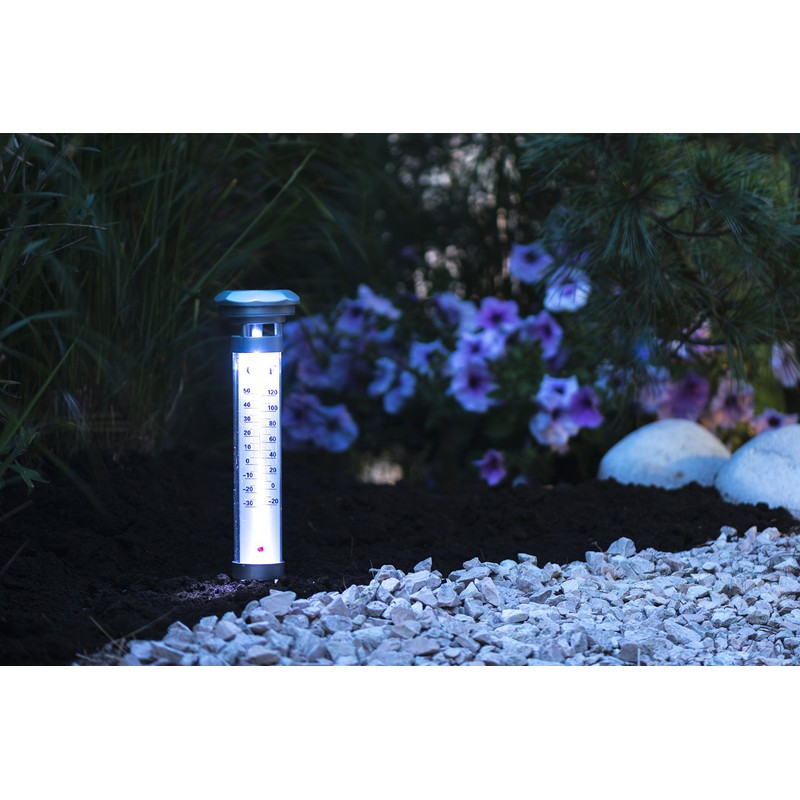 Grundig Solar Light Thermometer, silber, 9 x 9 x 57