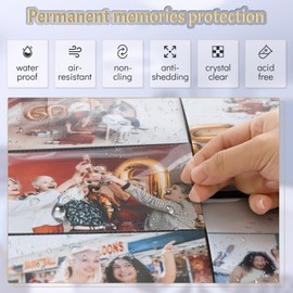 popotop Photo Album 4x6 1000 Pockets Photo with Label, Linen Hardcover Photo Albums for Wedding Gifts Baby Memory Travel Anniversary Brithday School, Picture Book with Horizontal & Vertical Photos