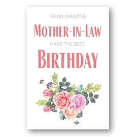 Second Ave Flower Mother-in-Law Birthday Greetings Card