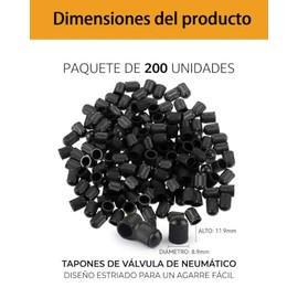 200 Tapones De Válvula Llanta, Tapones para Llantas De Carro, Protección contra Polvo y Suciedad, Fácil Instalación, Material Plástico Resistente, Man