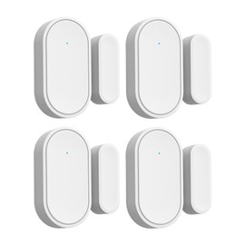 Mini Door Window Alarm Home Security 433Mhz Wireless Magnetic Sensor Anti-Theft Alarm Sound Easy Installation for Home Garage Apartment Door Alarm Security System Low Voltage Alarm