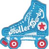 "ROLLER DERBY" PATCH w/SKATE- Iron On Embroidered Patch - Skates,