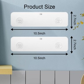 Diesisa 2 Pack Shower Caddy Adhesive for Replacement, Strong and Durable Adhesive Shelf, No Drilling Hang Walls Adhesive Bathroom Shelves(for Long and Big Shelf 10.5 * 2.8 inch