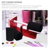 TEHAUX Rotary Tumbler Inserts Cup Turner Foam Sponges Black Sponge