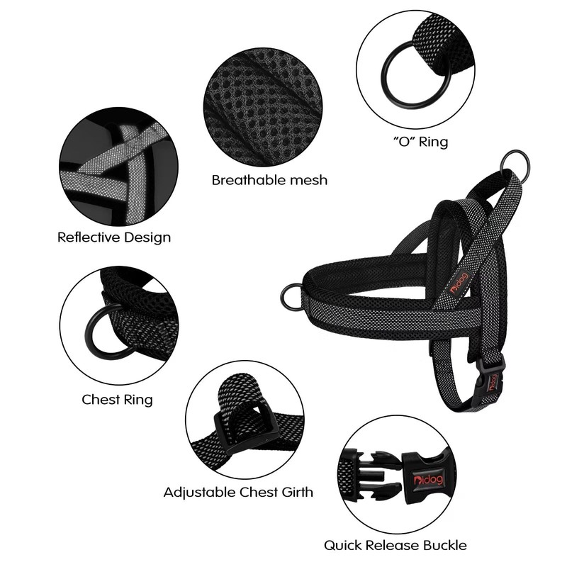 Didog No Pull Dog Harness with Breathable Mesh Padded, Full